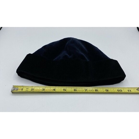 Hildegard Gunzel Doll Hat Blue Black Velvet Fold Up Brim Beanie Made In USA #4 - Picture 10 of 10